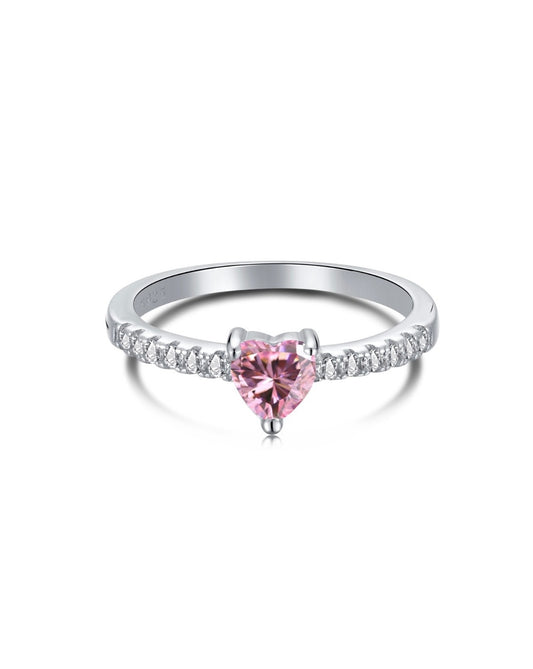 Dainty Pink Heart Ring