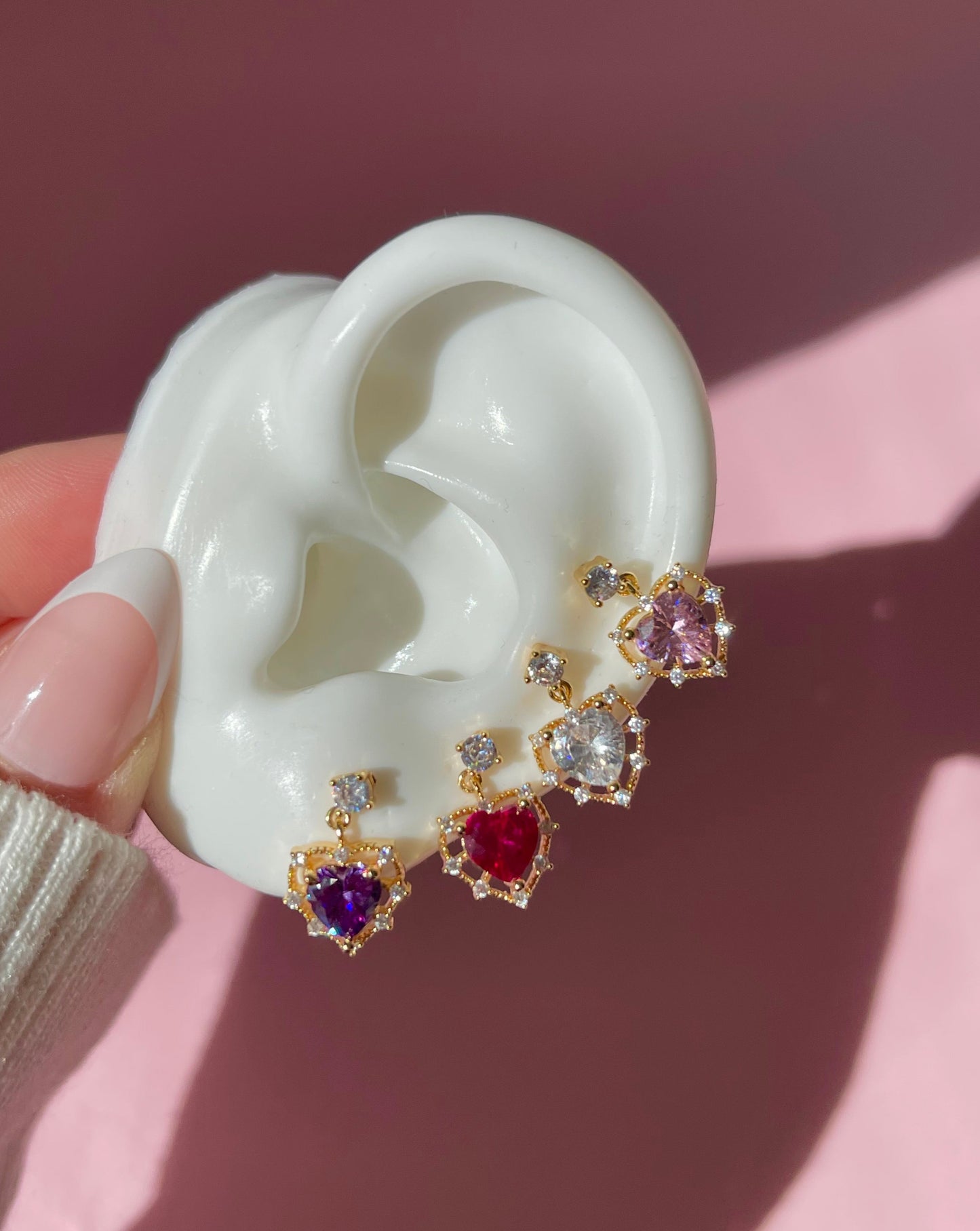 Crystal Heart Earrings