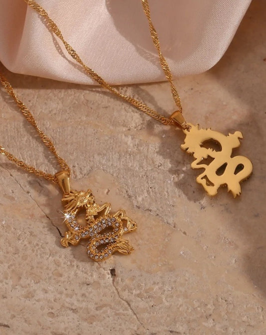 Vintage Dragon Necklace 