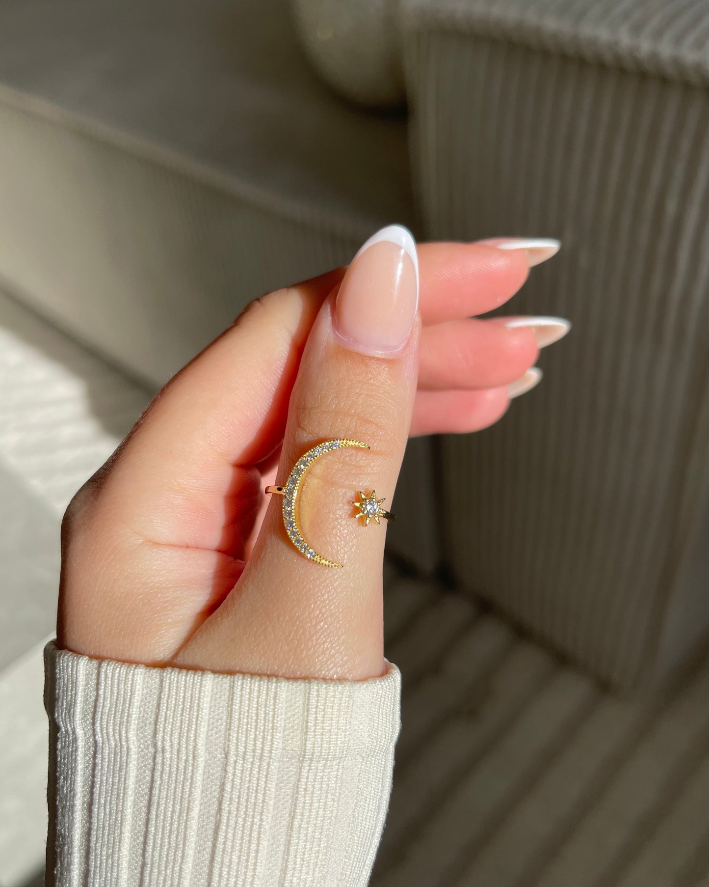 Moon & Star Ring