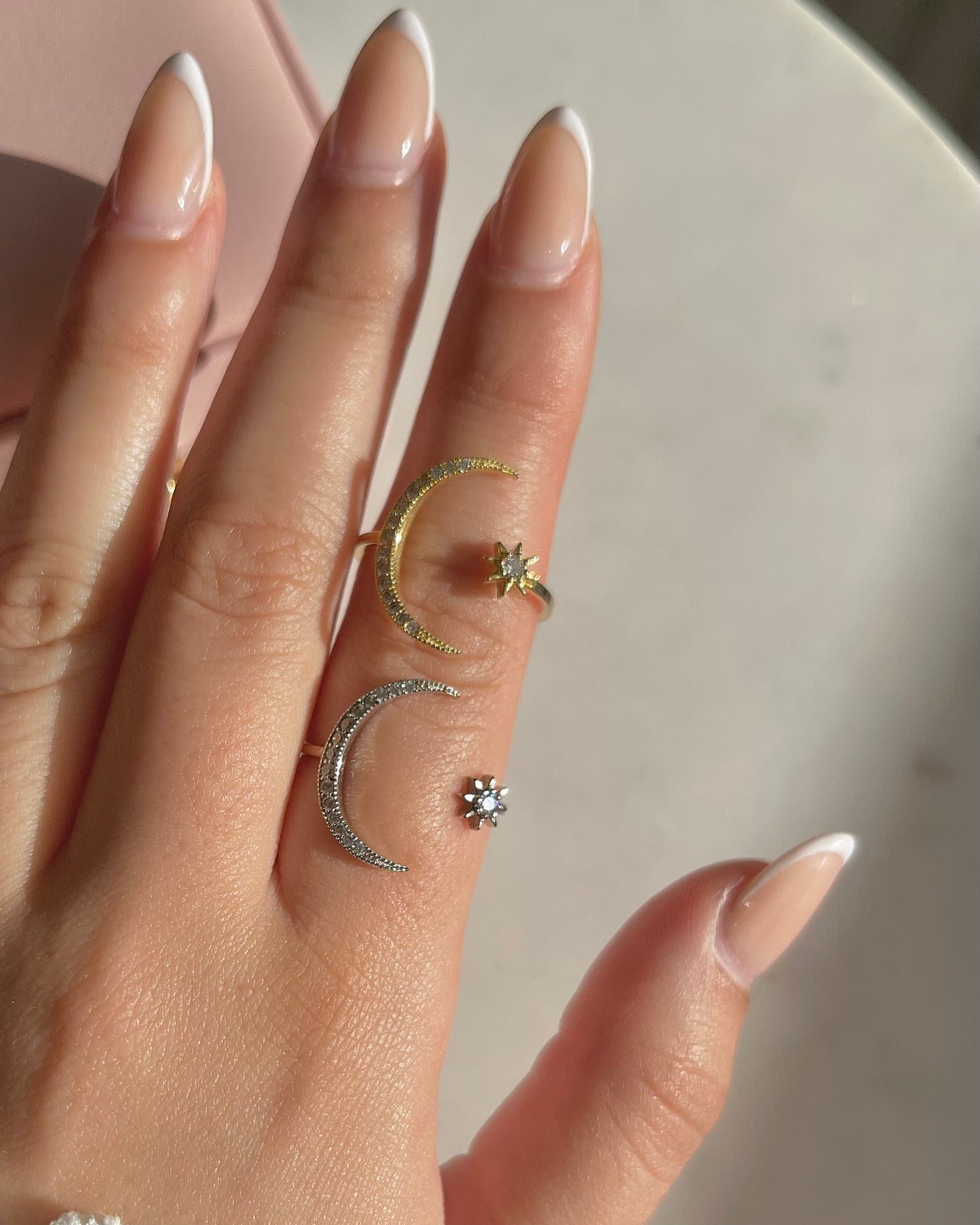 Moon & Star Ring