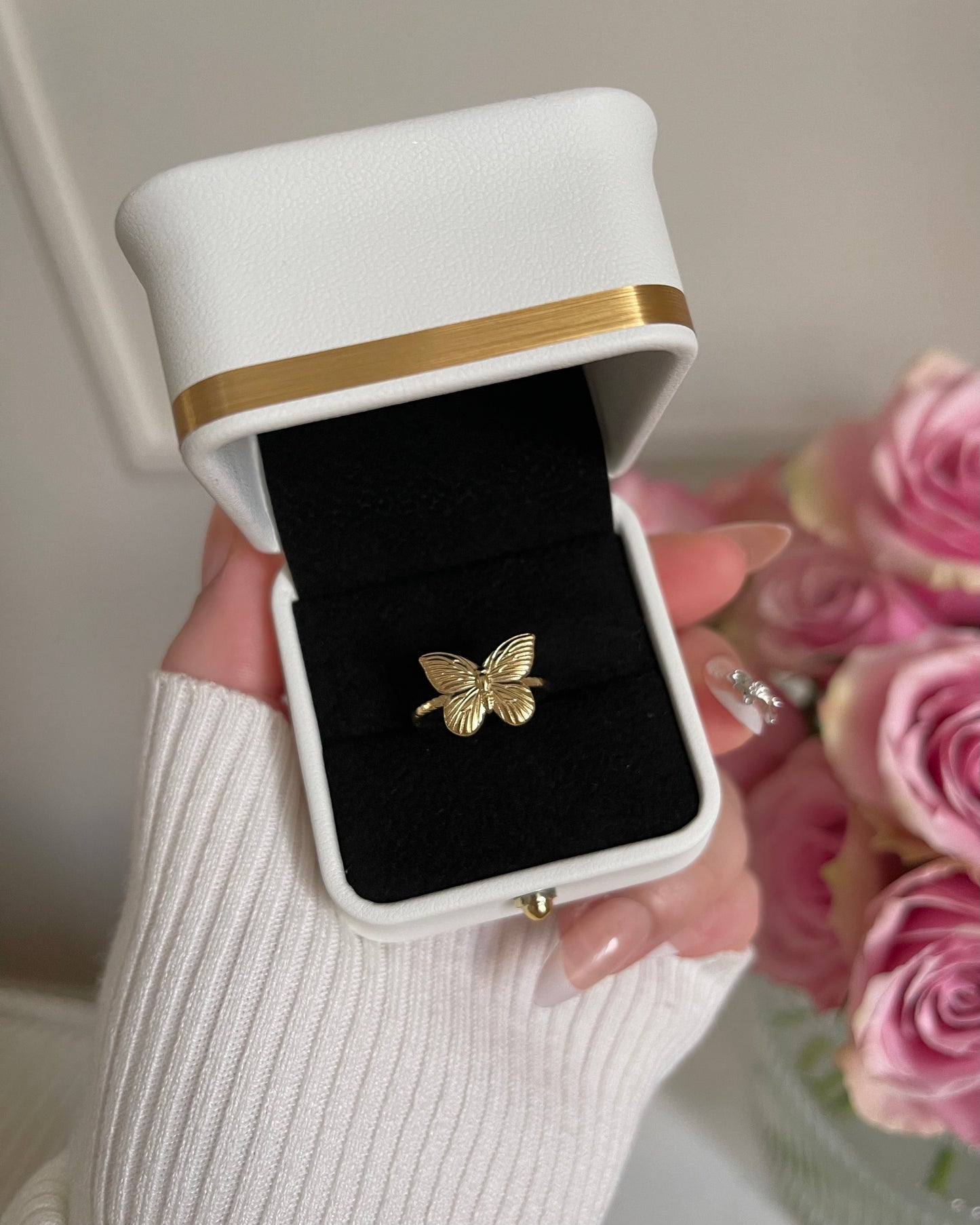 Golden Butterfly Ring