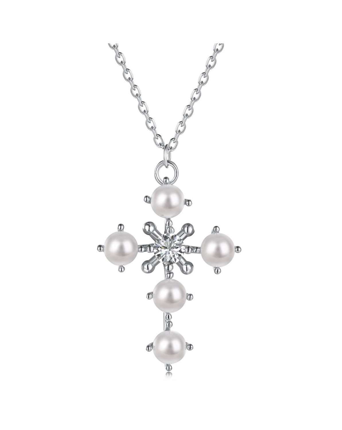 Pearl Cross Necklace