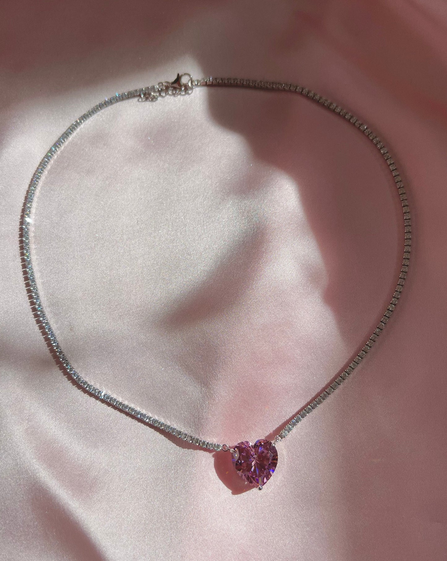 Heart Tennis Choker Kette