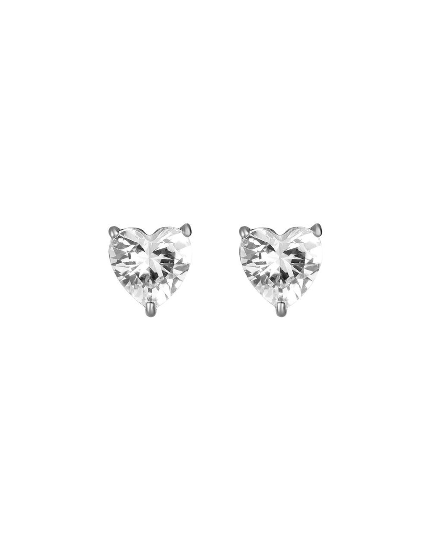 Silver Heart Earstuds