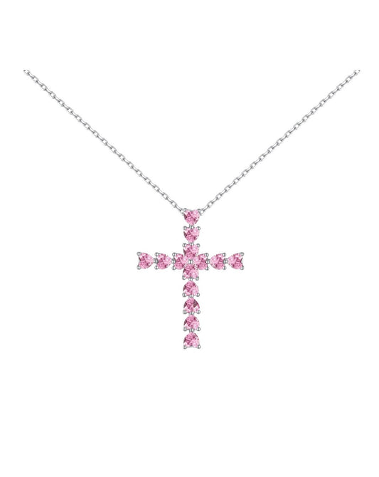 Luxe Cross Kette Pink Elegance