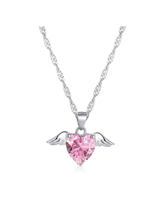 Angel Heart Necklace Pink