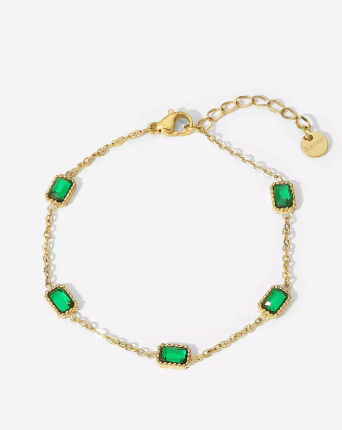 Dainty Emerald Bracelet