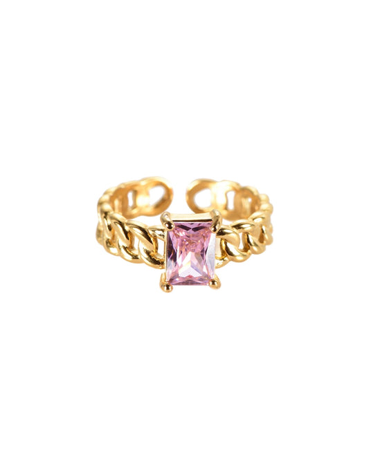 Pink Cube Ring