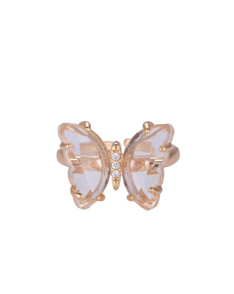 Crystal Butterfly Ring