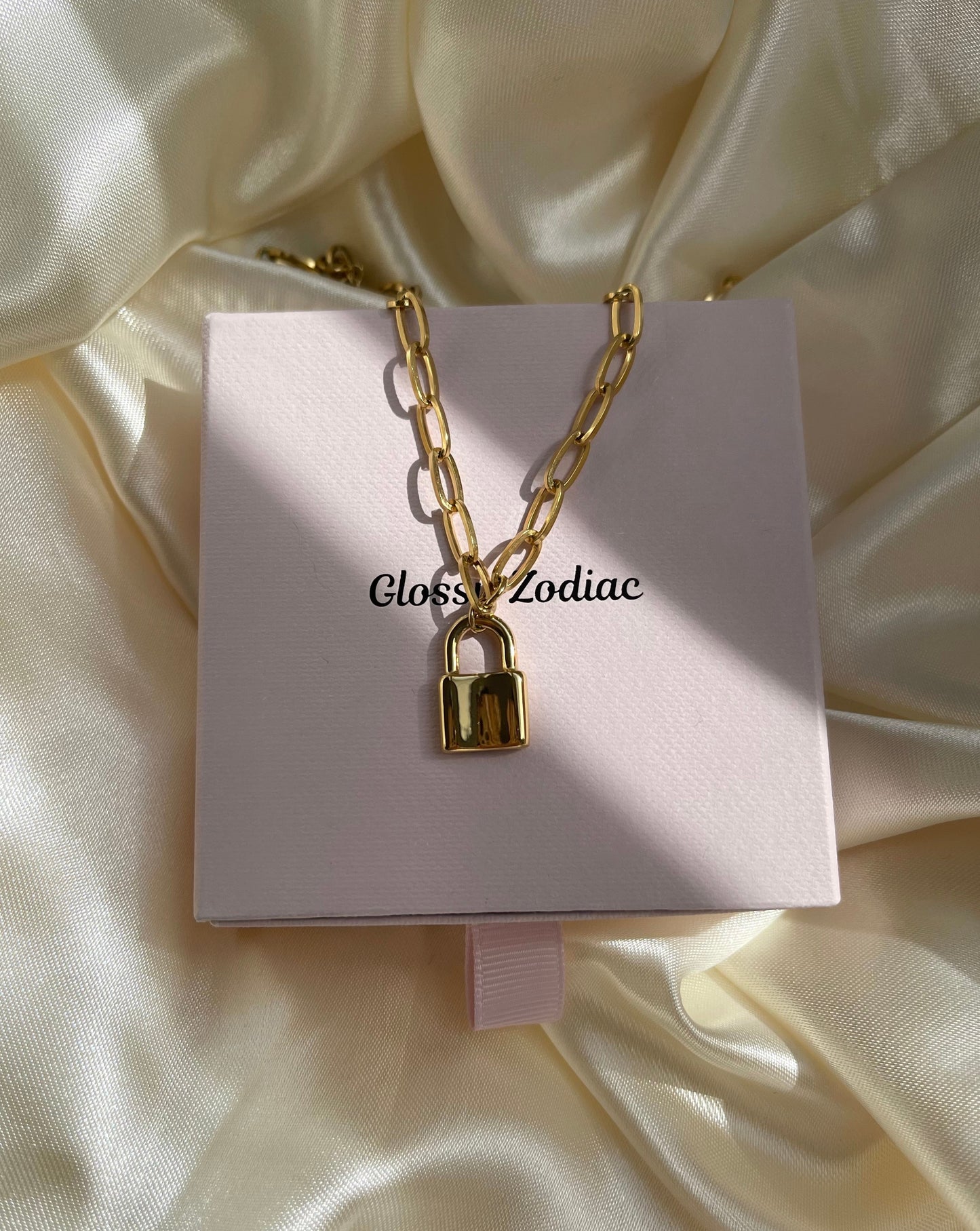 Gold Lock Necklace