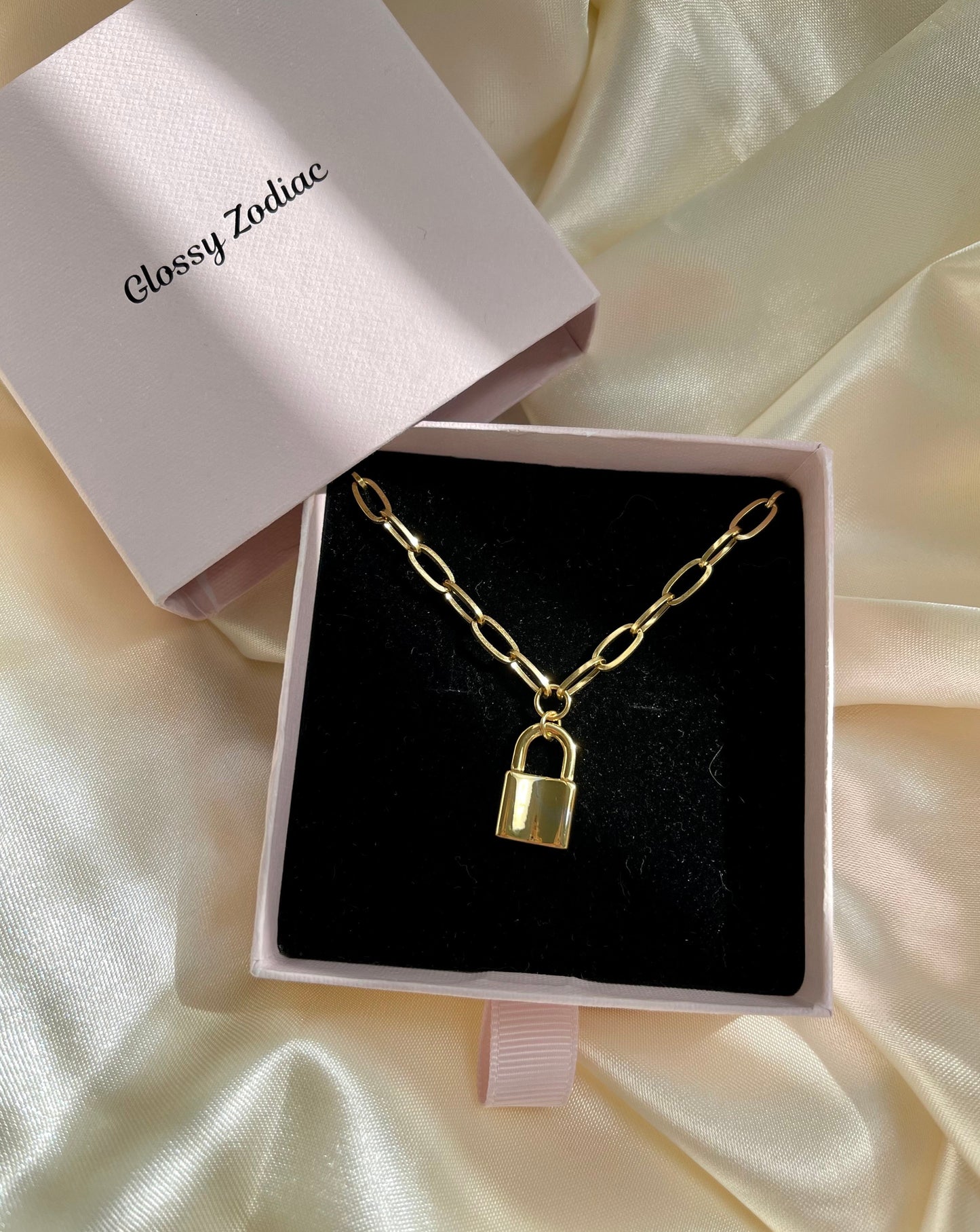 Gold Lock Necklace