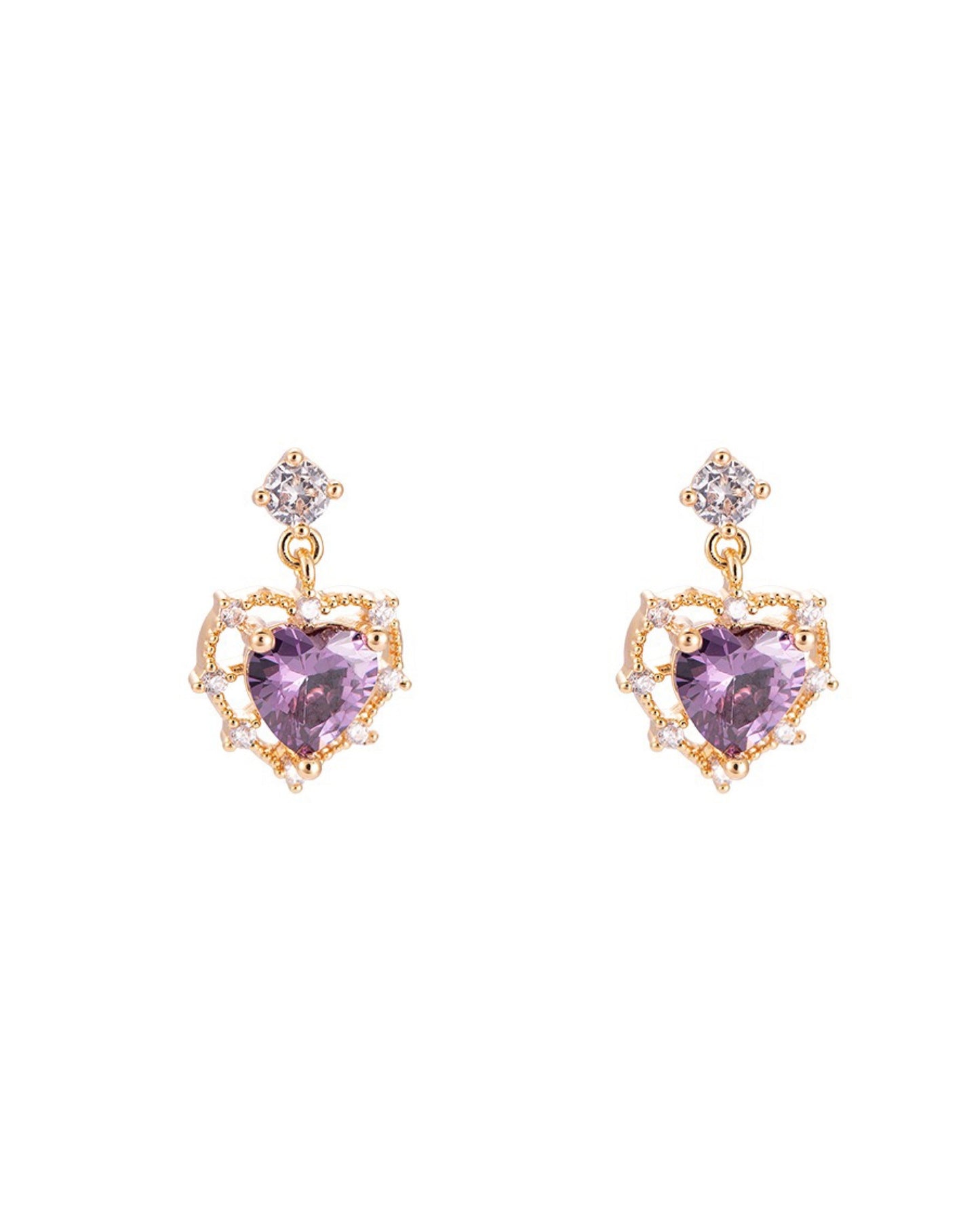 Crystal Heart Earrings