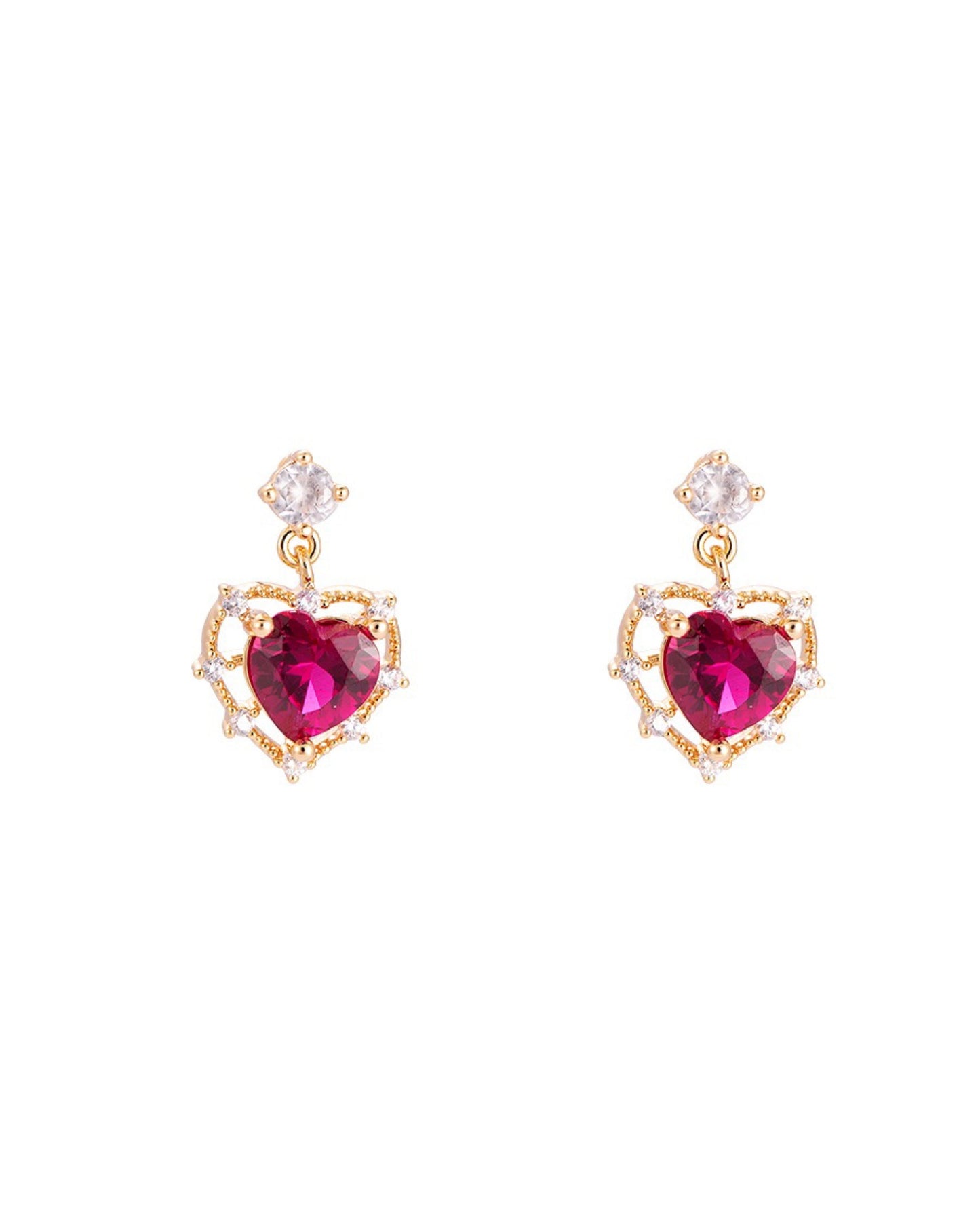 Crystal Heart Earrings