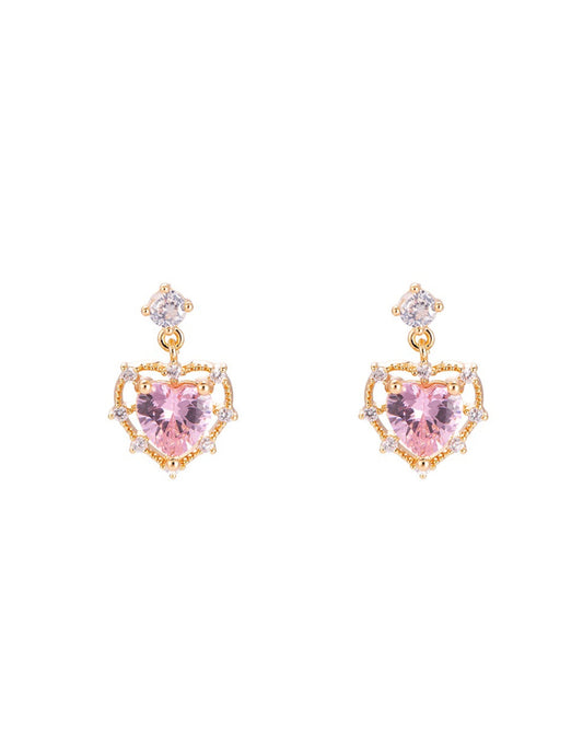 Crystal Heart Earrings