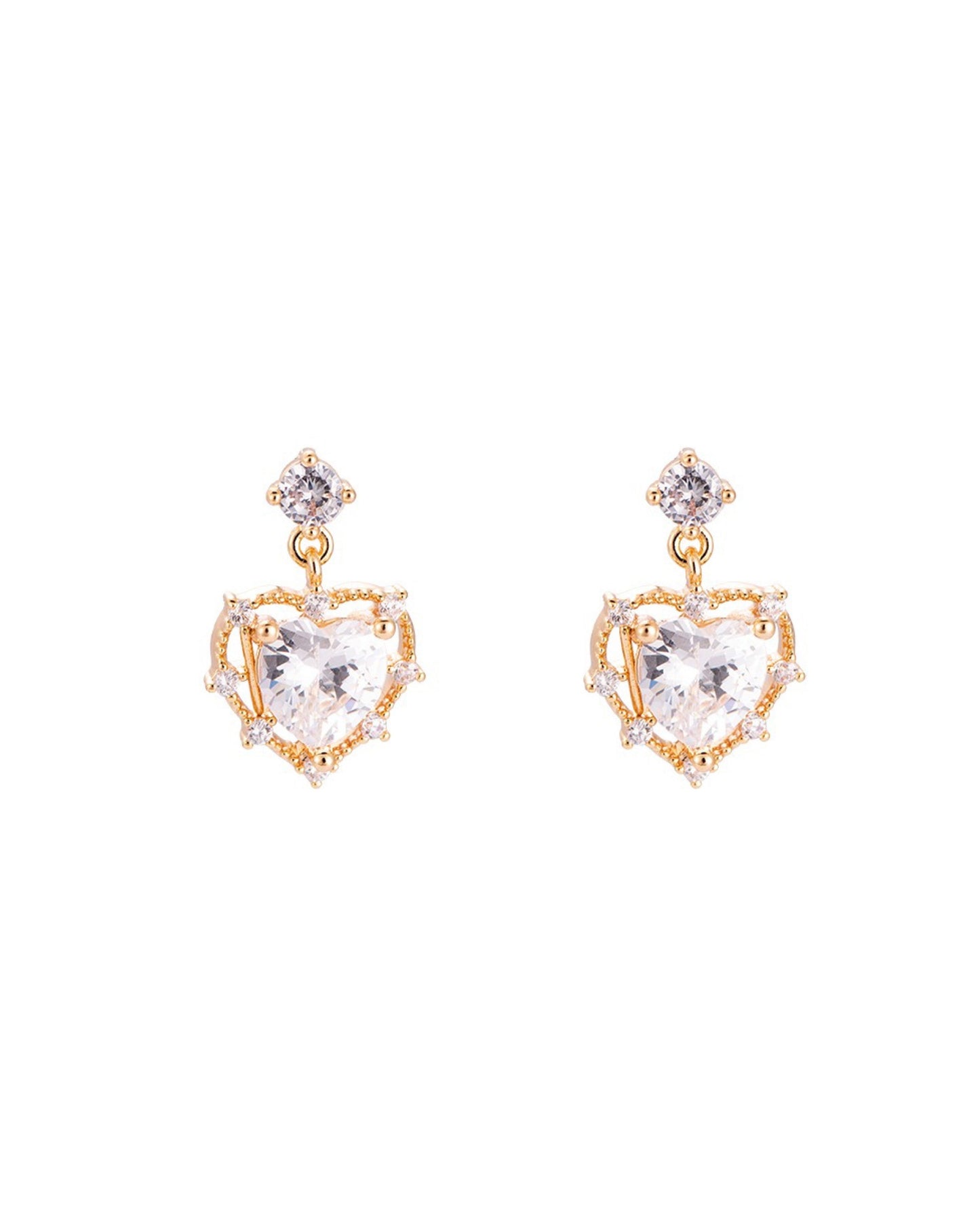 Crystal Heart Earrings