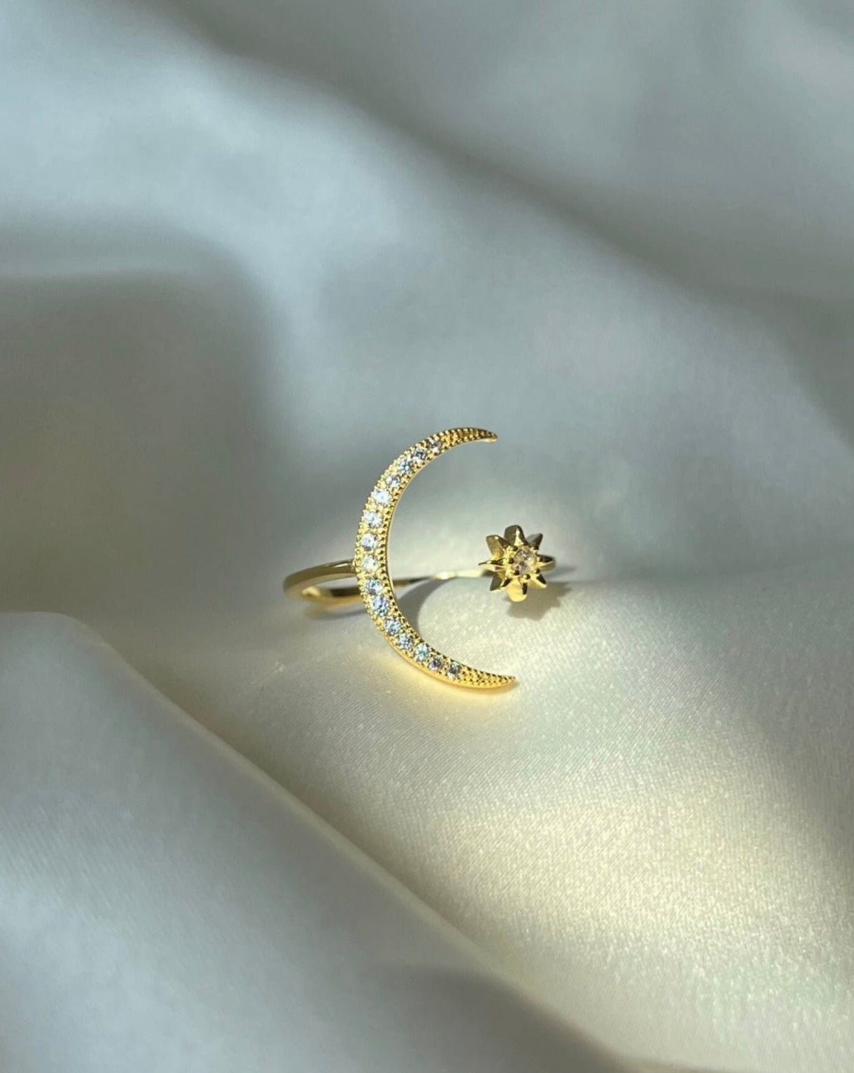 Moon & Star Ring