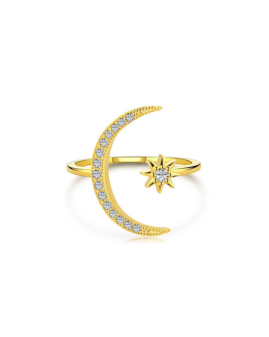 Moon & Star Ring