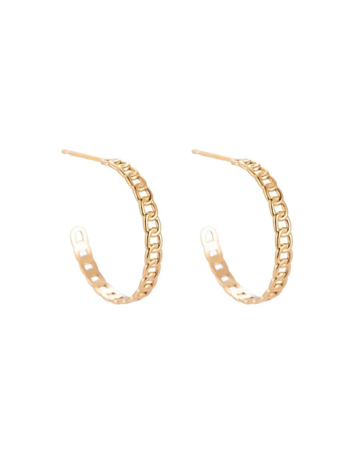 Gold Lock Earrings