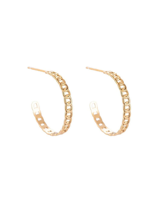 Gold Lock Earrings